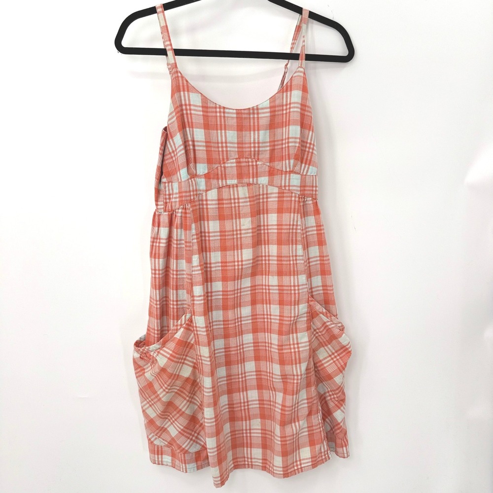 Horny Toad Plaid Dress Women S Cottagecore Organic Earthy‎ Eco Prairie Picnic